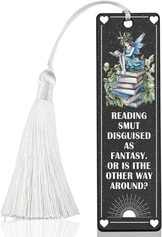 Fun Reading Bookmark, Whimsical Gift for Fantasy Book Lovers, Delightful Present for Imaginative Readers, Fantasy Literature Gift, Unique Fairy & Book Design Bookmark, WCB28