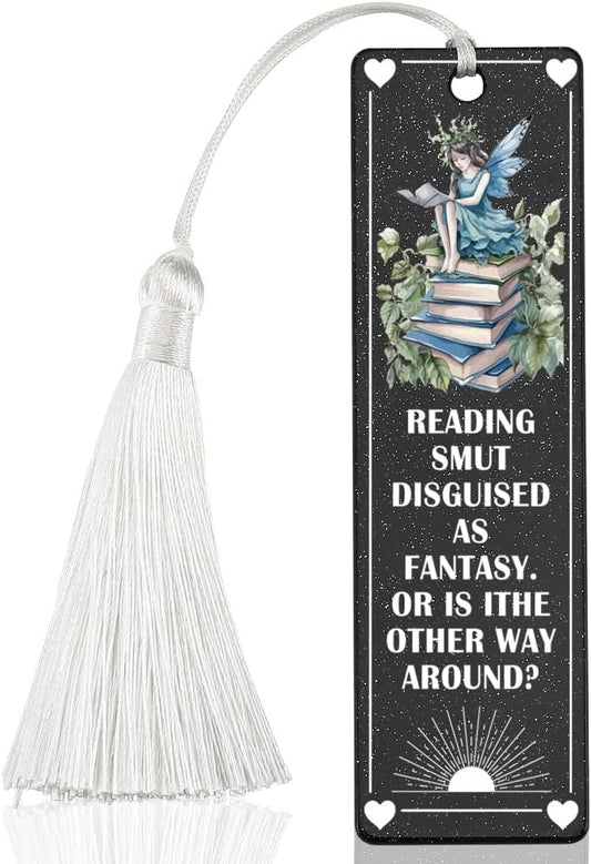 Fun Reading Bookmark, Whimsical Gift for Fantasy Book Lovers, Delightful Present for Imaginative Readers, Fantasy Literature Gift, Unique Fairy & Book Design Bookmark, WCB28