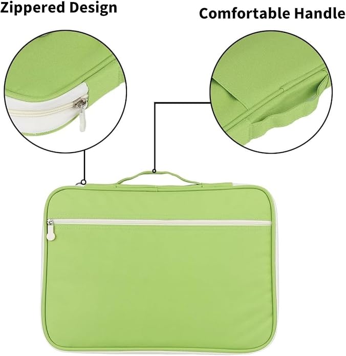 A4 Document Bag File Folder, Multifunctional A4 Document Bags Portfolio Organizer Waterproof Travel Pouch Zippered Case