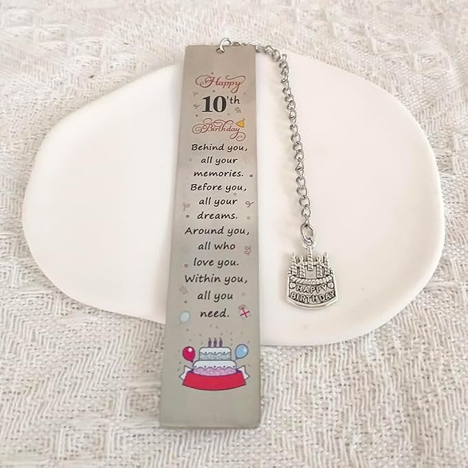 10th Birthday Bookmark Gifts Behind You All Your Memories Bookmarks | 10 Year Old Girl Boy Birthday Gifts for Book Lovers 10 Yrs Old Daughter Birthday Gifts