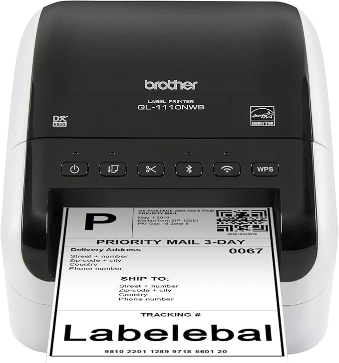 Compatible 4" x 6"(101mm x 152mm) Direct Thermal Labels Replacement for DK-1241 Shipping Mailing Postage Address Compatible for Brother QL Printer (12 Rolls + 1 Frame, 200 Labels/Roll)