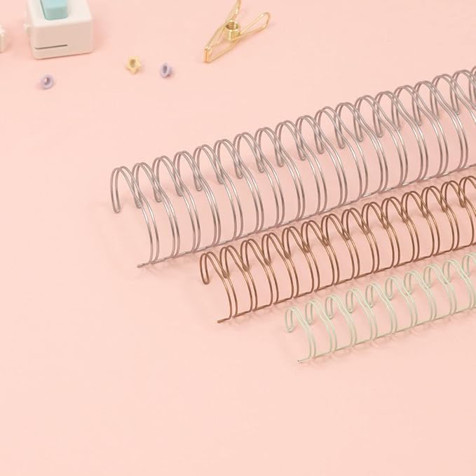 Craftelier - Set of 2 Double Ring Spiral Binders for Albums, Notebooks, Diaries or Calendars | Ideal for Scrapbooking and Other Crafting Projects | Ø 2.54 cm (1") - White Colour