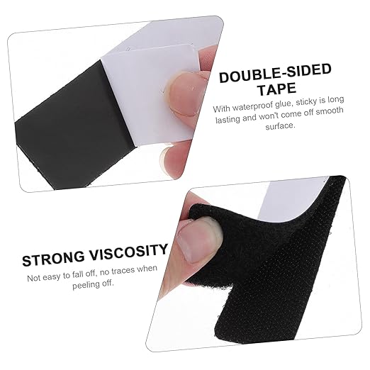 40pcs Fixing Adhesive Strips Sticky Fasteners Hook and Loop Double Sided Tape for Wall Hanging