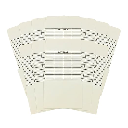 Hygloss Products Manila Library Pockets – Self-Adhesive Pocket Envelopes Made in the USA – High Back With Date 6.25 x 3.5 Inches, 500 Pack