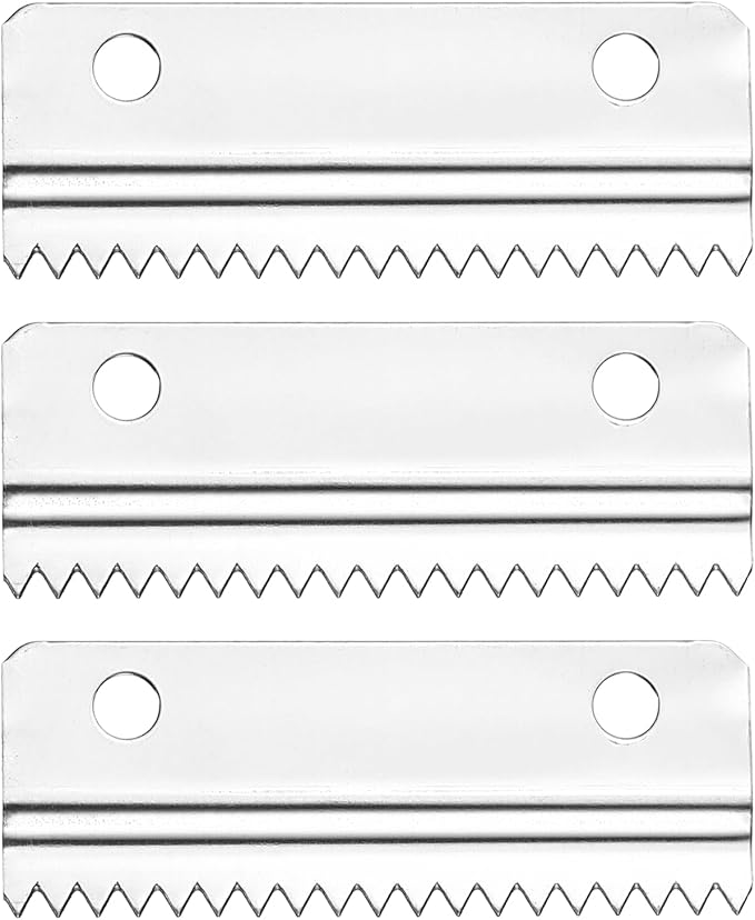 PATIKIL 3 Pcs Replacement Blades for Packing Tape Dispensers, 2.1 x 0.8inch 9050 Tape Dispenser Blade Carbon Steel for Home Office Warehouse Wrapping Packaging Mailing Shipping, Silver
