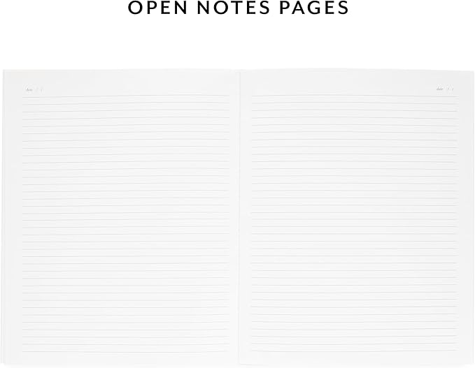 Sugar Paper 2026 Monthly Planner, January to December, 8" x 10", Calendar for Women, Flexible Matte Paper Cover, Fabric Tape Stitch Binding, 12 Month, Black Swiss