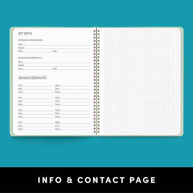 PAPERAGE 2 Year Monthly & Yearly Planner, 24 Months (January 2026 - December 2027), 8.5 in x 11 in, Spiral Bound 2026-2027 Planner with Monthly & Yearly Views, Note Pages & Trackers - Blush
