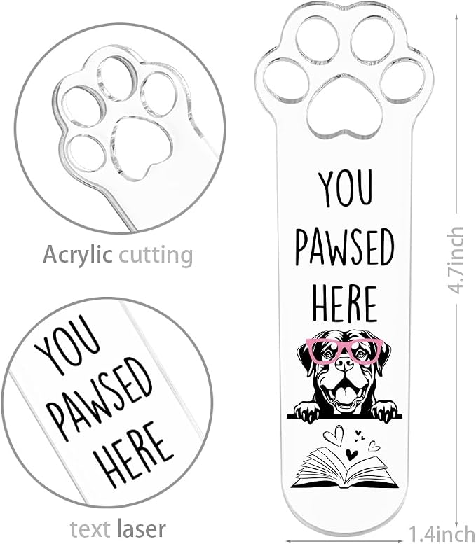 Rottweiler Dog Lover Gifts, Rottweiler Dog Bookmark for Book Lovers Bookworm Bookish Nerd Librarian Sister Brother Friend, Cute Funny Bookmarks for Women, Book Club Gifts for Reader-LDS05