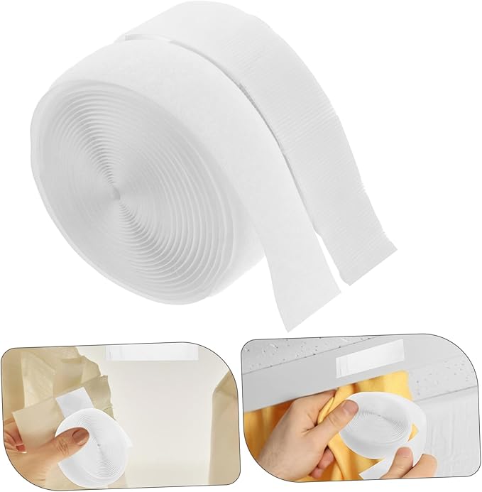 Curtain Stickers Double-Sided Adhesive Tape for Hook and Loop Attachment Easy to Stick and Remove
