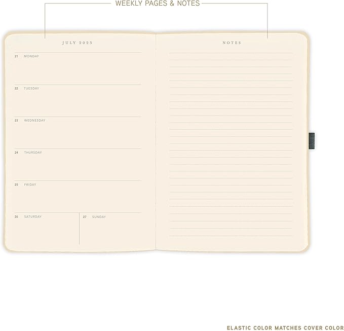 Graphique 2026 Apollo Business Planner | 18 Month Organizer, July 2025 - Dec. 2026 | Weekly & Monthly Spreads | To-Do List & Note Pages | Pen Loop | Vegan Leather | Gold | 6” x 8”