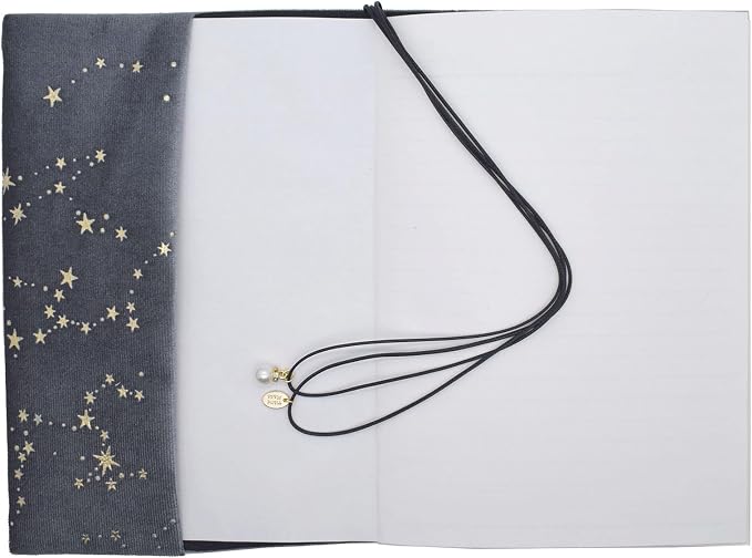 BLBMH A5 Journal Cover | Non-Stretch Fabric Notebook Sleeve with Bookmark, 5.5x8.3 Washable Privacy Protector for Paperback Bible Hardcover, Gift for Women - Velvet Grey