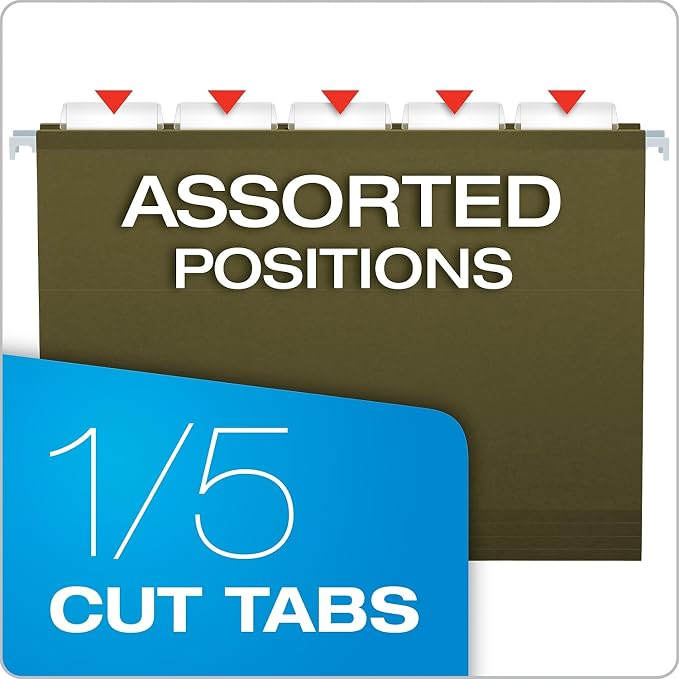 Pendaflex 415215 Hanging File Folders, Green
