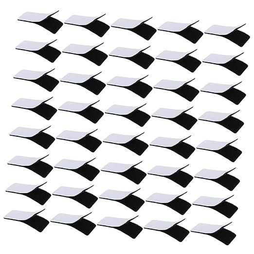 Hemobllo 40pcs Strong Adhesive Hook and Strips for Wall Mounting Double-Sided Reclosable Tape for Smooth for Home Office Crafting and Organization