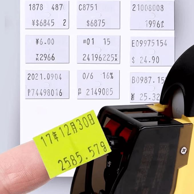 MX-6600 Price Labels | Double Line Pricemarker Labels Paper for MX-6602/YH-689/G6600/CN-6600EOS | Price Gun Stickers |10 Rolls/5000pcs, Without Gun (Yellow)
