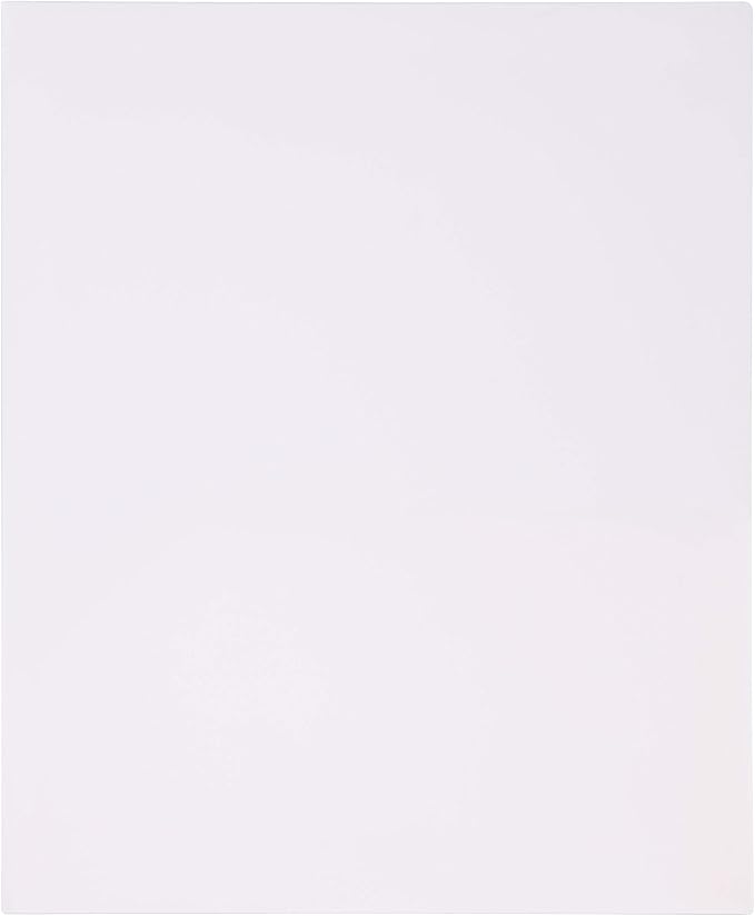 Mintra Office Poly Pocket Folders (White, 8pk)
