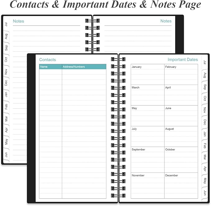 2026-2027 Pocket Planner/Calendar - 2026-2027 Weekly & Monthly Planner from July 2026 to June 2027, 12 Months Tabs, 3.75" x 6.75", Green