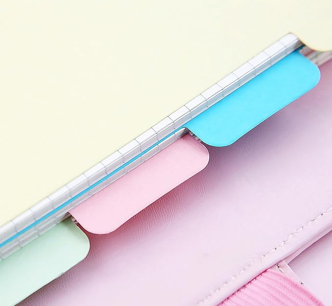 7-Hole Lined Paper Refills for Mini Binder - 100 Sheets/200 Pages 7 Ring Loose Leaf Lined Paper with Binder Dividers, 5.8" x 8.5"