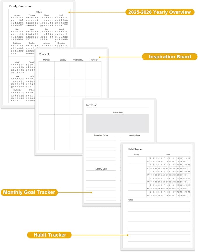Academic Planner for 2026-2027 or Anytime – 5.8" x 8.5" Undated Weekly Student Planner For Homeschool, High School, College & Nursing Students, 200 Pages, Crushed Flower