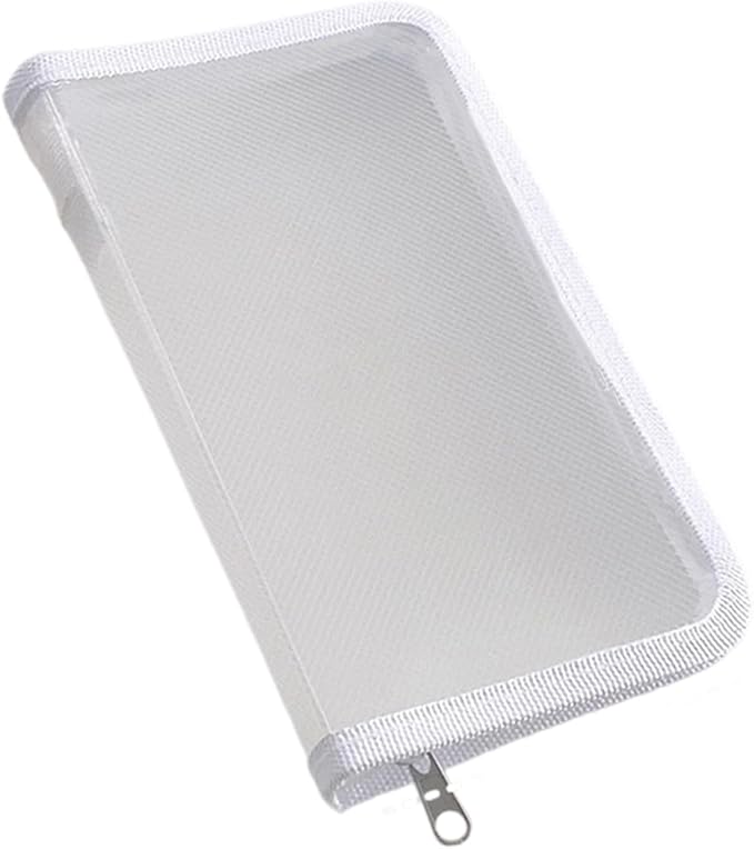 Clear File Storage Pouches Zippered Closure Receipt Folder Small Document Organiser Case for Office School Supplies Scratch Storage Pouches