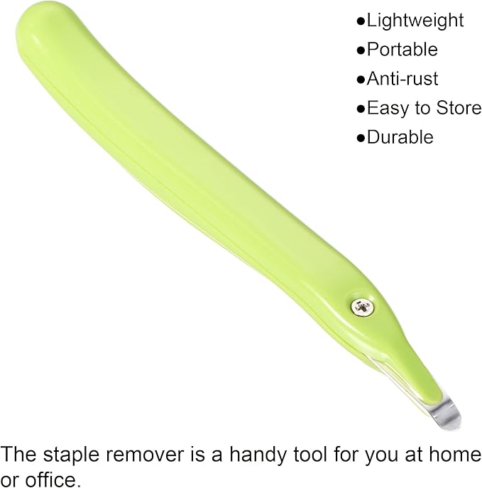MECCANIXITY Staple Remover Tools, Magnetic Staplers Puller for Office Home Desktop Accessory, Green Pack of 3