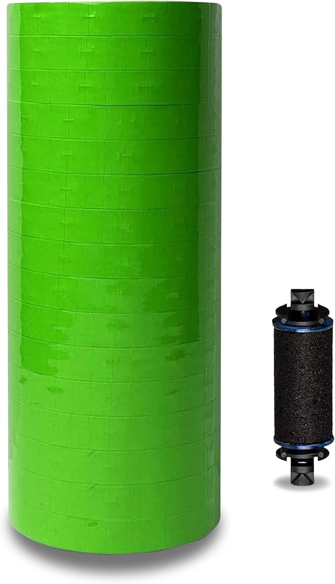 Green Pricing Labels for Monarch Price Labeler 1 Sleeve,16 Rolls