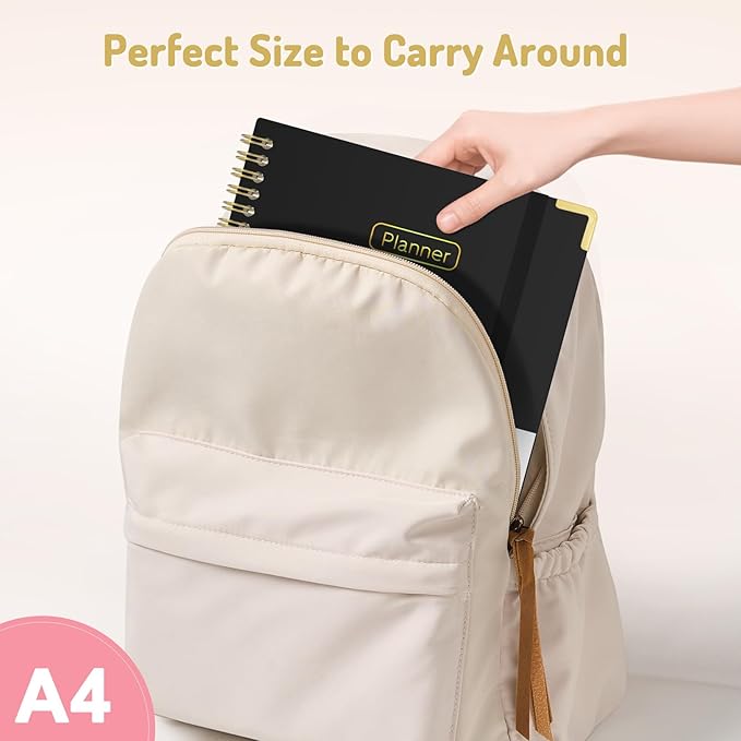 Forvencer Academic Planner 2026-2027, Hardcover Calendar Planner Weekly & Monthly, July 2026 - June 2027, 8.5" x 11", Daily Agenda with Tabs, College School Organizer for Student Teacher, Olive Green