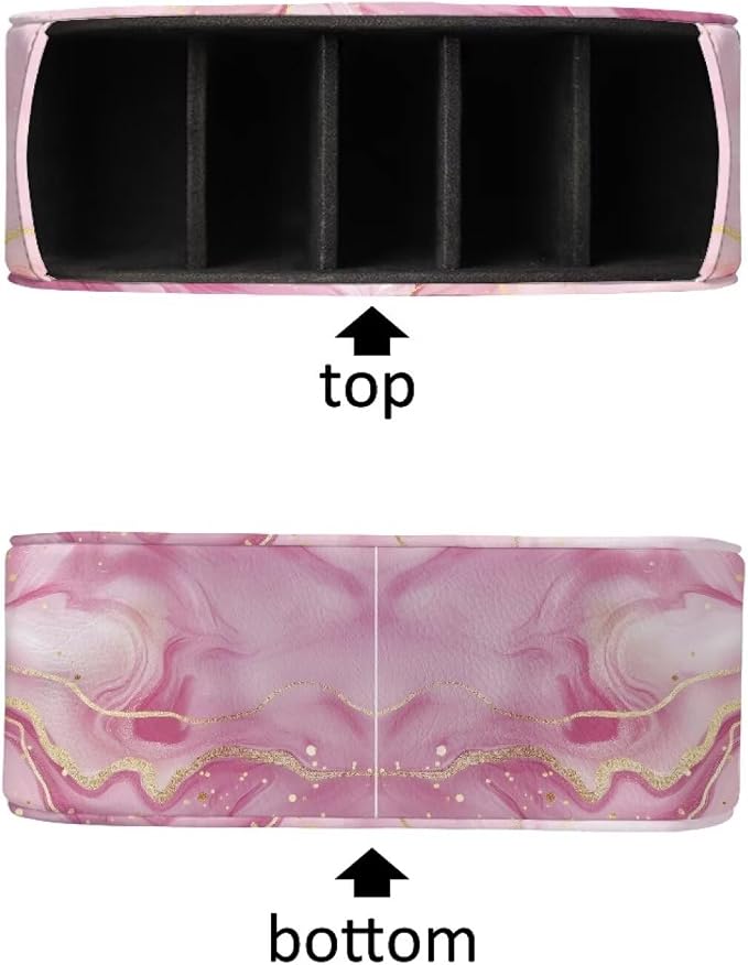 TV Remote Control Organizer-Marble Print Controller Holder,Table Caddy/Desk Caddy-Desktop Storage for Media Players/Controllers/Eyeglasses/Jewelry/Cosmetic Brushs