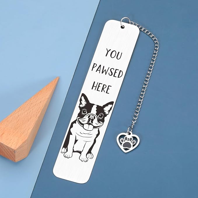 Dog Mom Gifts for Women, Boston Terrier Gifts, Vet Tech Veterinary, Dog Lovers for Women, Book Club Themed for Readers Book Lovers Men, Bookish Dad Christmas