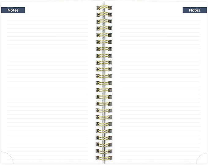 Blueline® 2026 Essential Weekly/Monthly Planner, 12 Months, January to December, Gold Twin-Wire Binding, 8" x 5", Minimalist (C101PT.ASX-26)