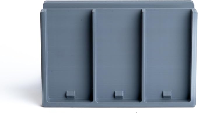 Remote Holder Organizer Pedestal Caddy compatible with Lutron Pico Remotes, Anti-Slip Feet, Holds 3 Remotes, Grey, Indoor Use Only
