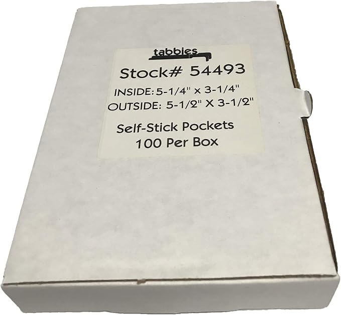 TAB54493 - TABBIES Vinyl SELF-Stick Pocket 5-1/2 X 3-1/2