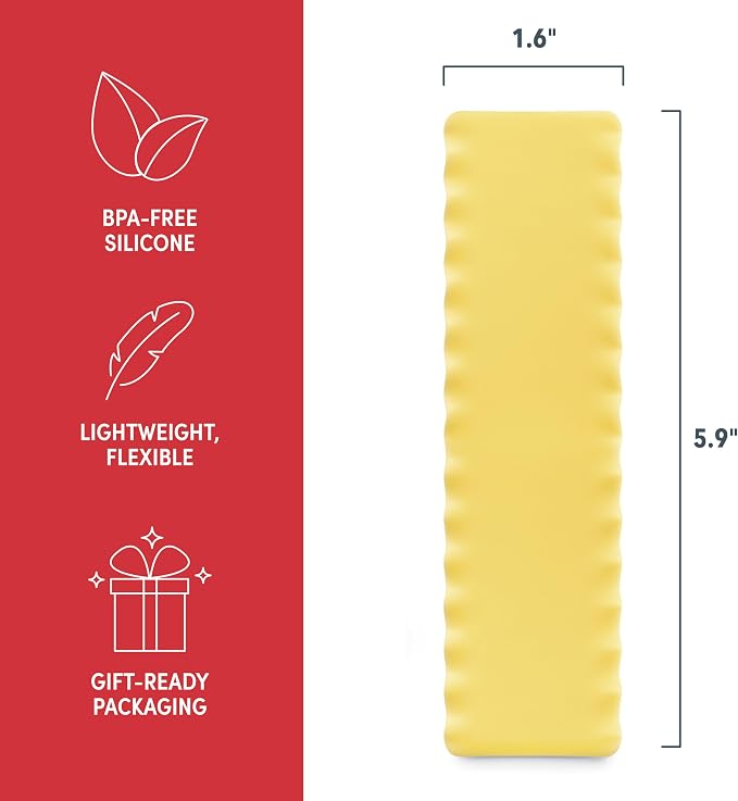 Genuine Fred USE Your Noodle Lasagna Noodle Bookmark, Thin Flexible Silicone, 6" Tall, Great Gift for Book and Pasta Lovers