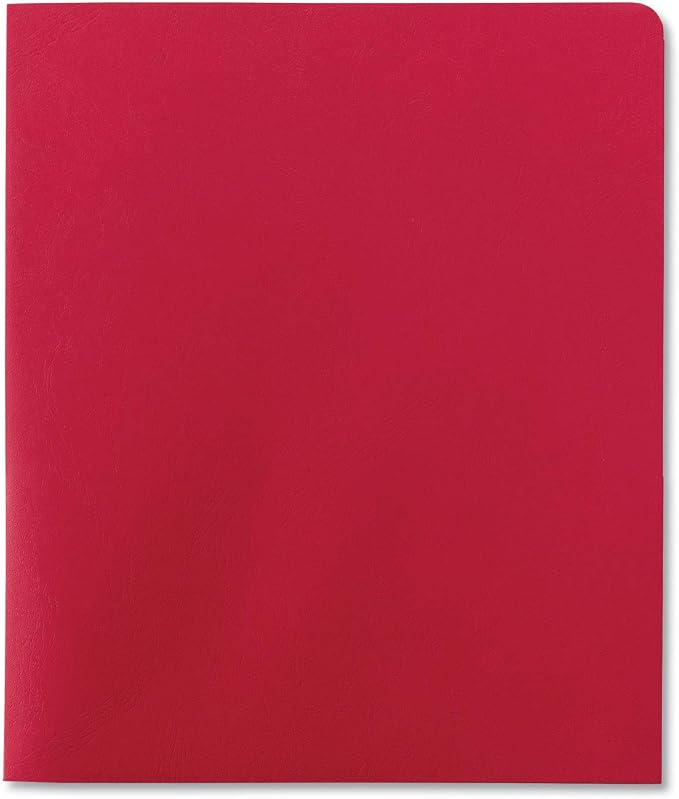 Smead Lockit Two-Pocket Heavyweight Folder, Letter Size, Red, 25 per Box (87980)