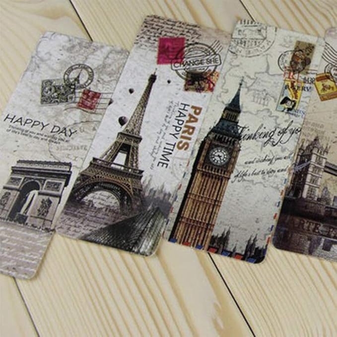 30 Piece Set Vintage European Scenes Retro Old Travel Postcard Bookmarks,Note Pads,Memo Pads Bookmarks Book Covers and Book Accessories