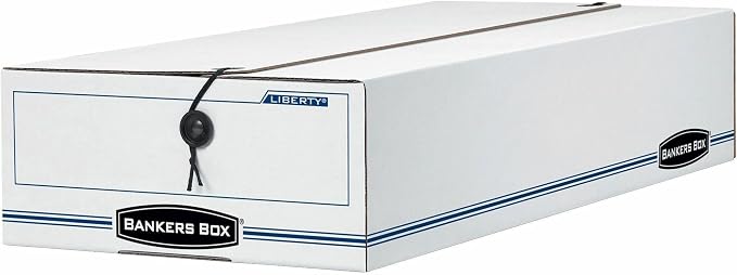 Bankers Box LIBERTY Check and Form Boxes, Standard Set-Up, String and Button, 9 x 23 x 4 Inches, Case of 12, (00002)