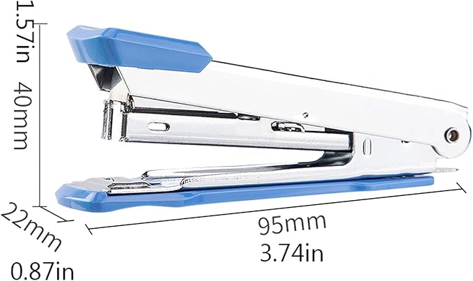 Liudan Stapler Stapler Set Durable Metal Portable Stapler 15 Sheets Capacity Classroom or Desktop Accessories Bule Grey Color Office Stapler (Color : C)