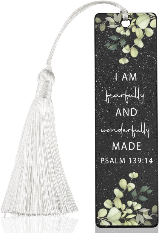 Christian Self - Worth Bookmark, Encouraging Gift for Believers, Empowering Present for Spiritual Readers, Faith - Based Reading Gift, Unique Floral & Scripture Design Bookmark, WCB38