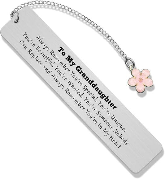 Granddaughter Gifts Bookmark for Book Lovers to My Granddaughter Gifts Granddaughter Gifts from Grandma Inspirational Bookmarks Gifts Encouragement Gifts for Granddaughter Birthday Graduation Gifts