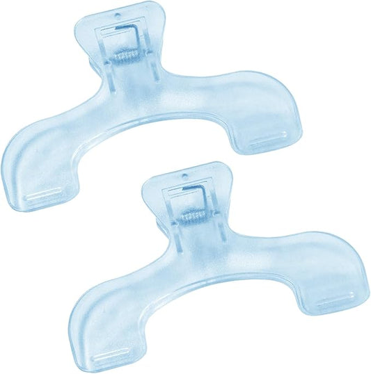 2Pcs Strong Book Clip Transparent Blue Book Page Holder Clips, Page Holders Book Reading Opener Accessories, Multifunctional Practical Book Clips Transparent Portable Reading Book Page Holders