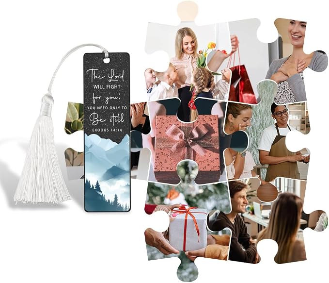 Christian Comfort Bookmark, Reassuring Gift for Believers, Peaceful Present for Spiritual Readers, Believer Comfort Gift, Unique Mountain Mist & Scripture Design Bookmark, WCB36