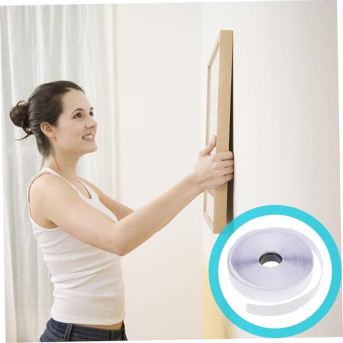 Homoyoyo 2rolls Self-Adhesive Cable Strips Durable Hook and Loop Fastener for Organizing Cords and Items Versatile Use Various Surfaces