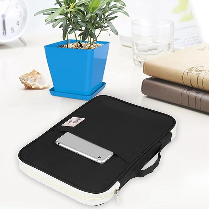 A4 Document Bag File Folder, Multifunctional A4 Document Bags Portfolio Organizer Waterproof Travel Pouch Zippered Case