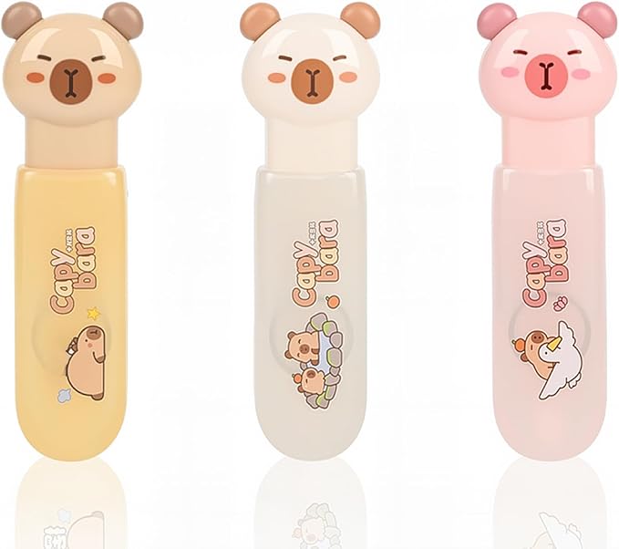 Cute Capybara Correction Tape,Mini Retractable Correction Tape Pen,with Aesthetic Cute Cartoon Capybara Applicator,for Back To School Office Supplies
