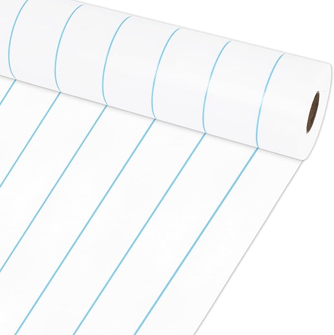 Lined Board Roll Reusable Waterproof Erasable Bulletin Board Wrinkle Resistant Poster Non-Woven Fabric Bulletin Board Roll for Classroom Decor Wrap Crafts 15.55" x12ft