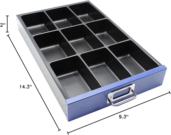 Bisley MultiDrawer Cabinet Insert Trays, 9-Section Insert, 2" Depth, Optimize your Cabinet Drawers