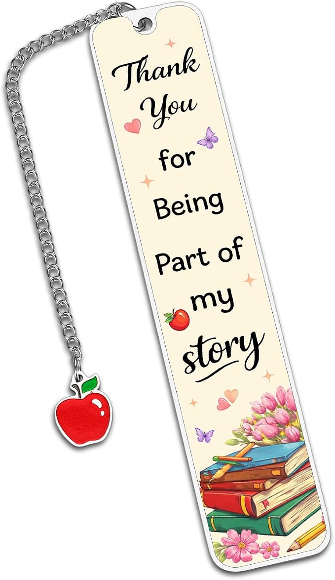Teacher Appreciation Gifts for Women, End of Year Teacher Gift, Teacher Retirement Birthday Gifts for Women, Thank You for Being Part of My Story Bookmarks for Women, Graduation Teachers Day Gift