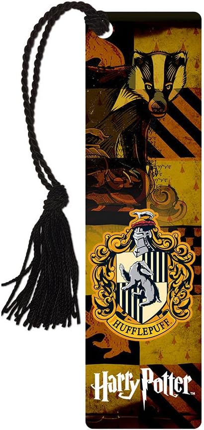 Harry Potter - Hogwarts House - Hufflepuff - Glossy Bookmark with Tassel for Gifting and Collecting USBMP739