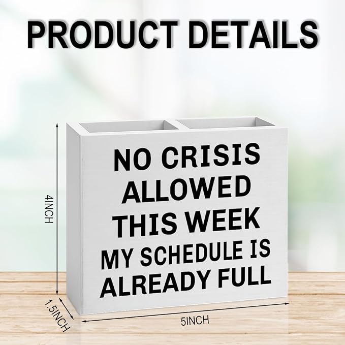 Bosses Day Gifts for Women Men Manager Funny Office Decor for Women Wooden Pencil Holder National Boss Day Decorations Gifts for Supervisor Leader Men Manager HR Coworker Office Desk Decor A 02