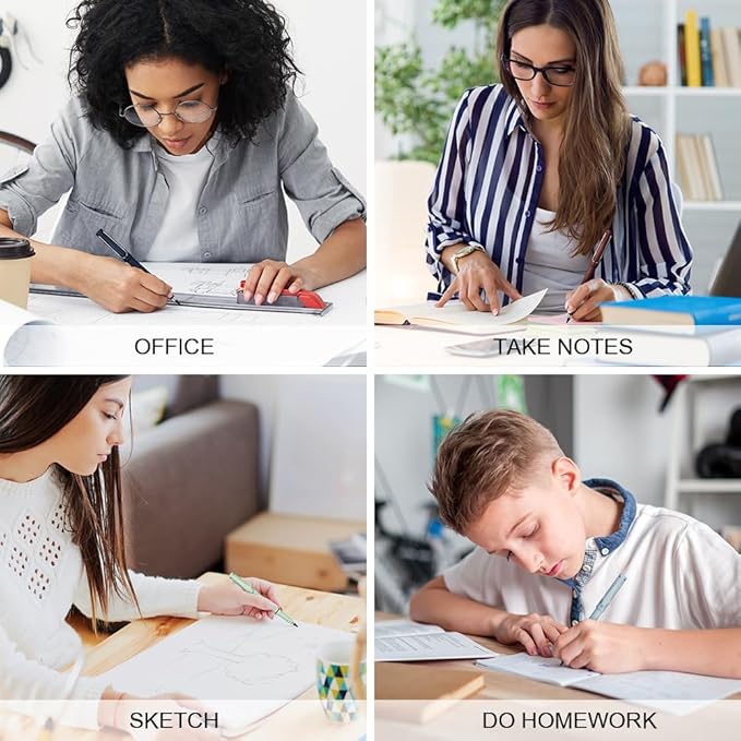 Ainiv Inkless Reusable Pencil with Eraser & 5 Replaceable Nibs - Endless Writing for Home, Office & School