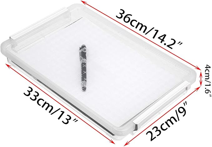 BTSKY A4 Plus Clear Transparent PP Plastic Stackable Storage Box Desk Paper Magazine Container with Buckle, Office Supplies Accessories File Protector Case Organizer, Portable Project Case